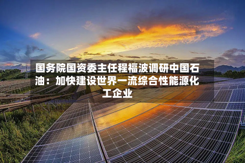 国务院国资委主任程福波调研中国石油：加快建设世界一流综合性能源化工企业